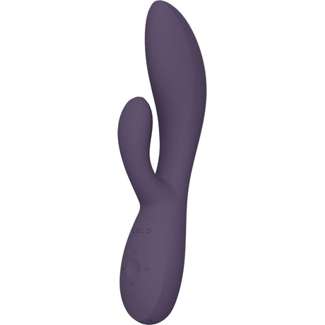 Lelo Ina Thrust Thrusting Rabbit Vibrator Purple side view showcasing its luxurious design and ergonomic shape.