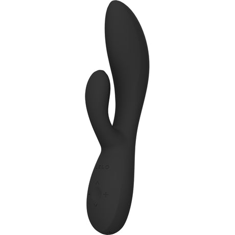 Lelo Ina Thrust Thrusting Rabbit Vibrator Black showcasing its sleek design and dual-action functionality.