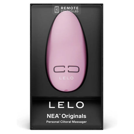 Lelo Nea Originals Soft Pink Clitoral Vibrator in packaging, showcasing its remote-controlled design.