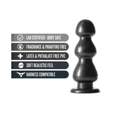 Jet Fierce 10 inches Anal Plug Carbon Metallic Black