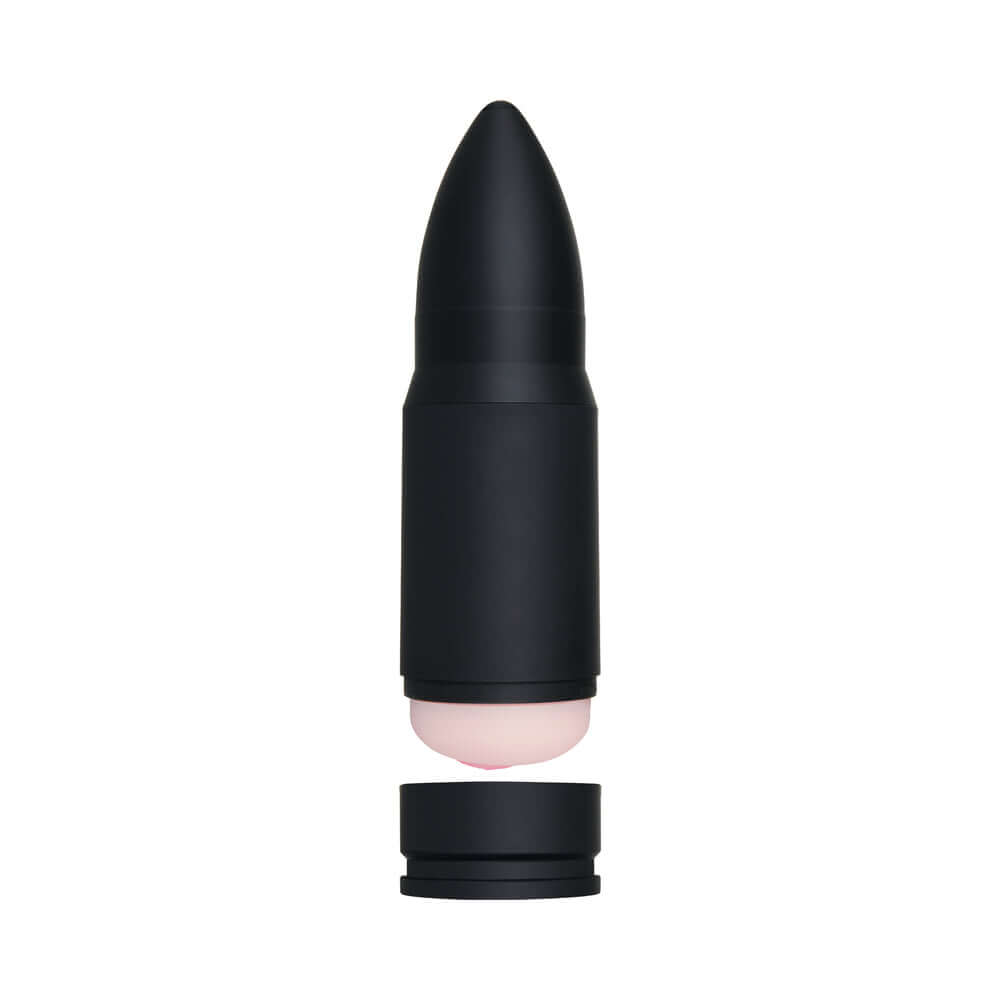 Zero Tolerance Shell Shock Rechargeable Bullet-Shaped Vibrating Vagina Stroker Black