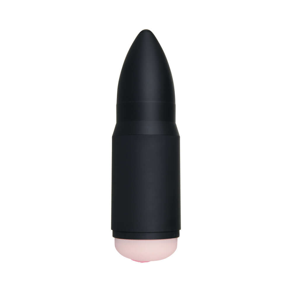Zero Tolerance Shell Shock Rechargeable Bullet-Shaped Vibrating Vagina Stroker Black