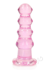 RealRock Curvy Dildo or Butt Plug 5.5 inch Pink, a dual-purpose pleasure toy for smooth stimulation.