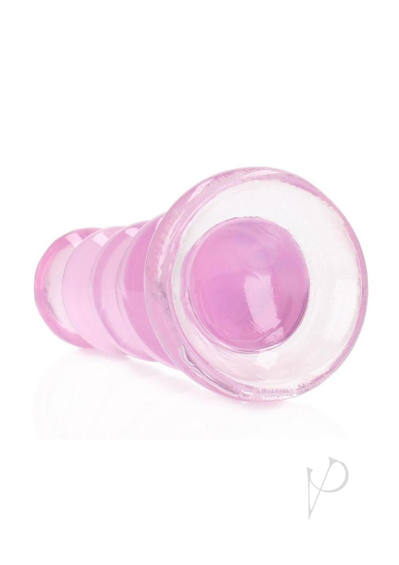 RealRock Curvy Dildo or Butt Plug 5.5 inch Pink, dual-purpose pleasure toy for satisfying stimulation.