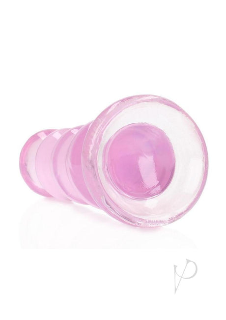 RealRock Curvy Dildo or Butt Plug 5.5 inch Pink, dual-purpose pleasure toy for satisfying stimulation.