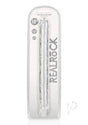 RealRock Crystal Clear Double Dong 18 inch Clear in packaging, showcasing its transparent design and versatility.