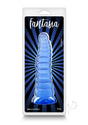 Fantasia Nymph Non-Phallic TPE Dildo Blue packaging with striking blue design, perfect for imaginative stimulation.