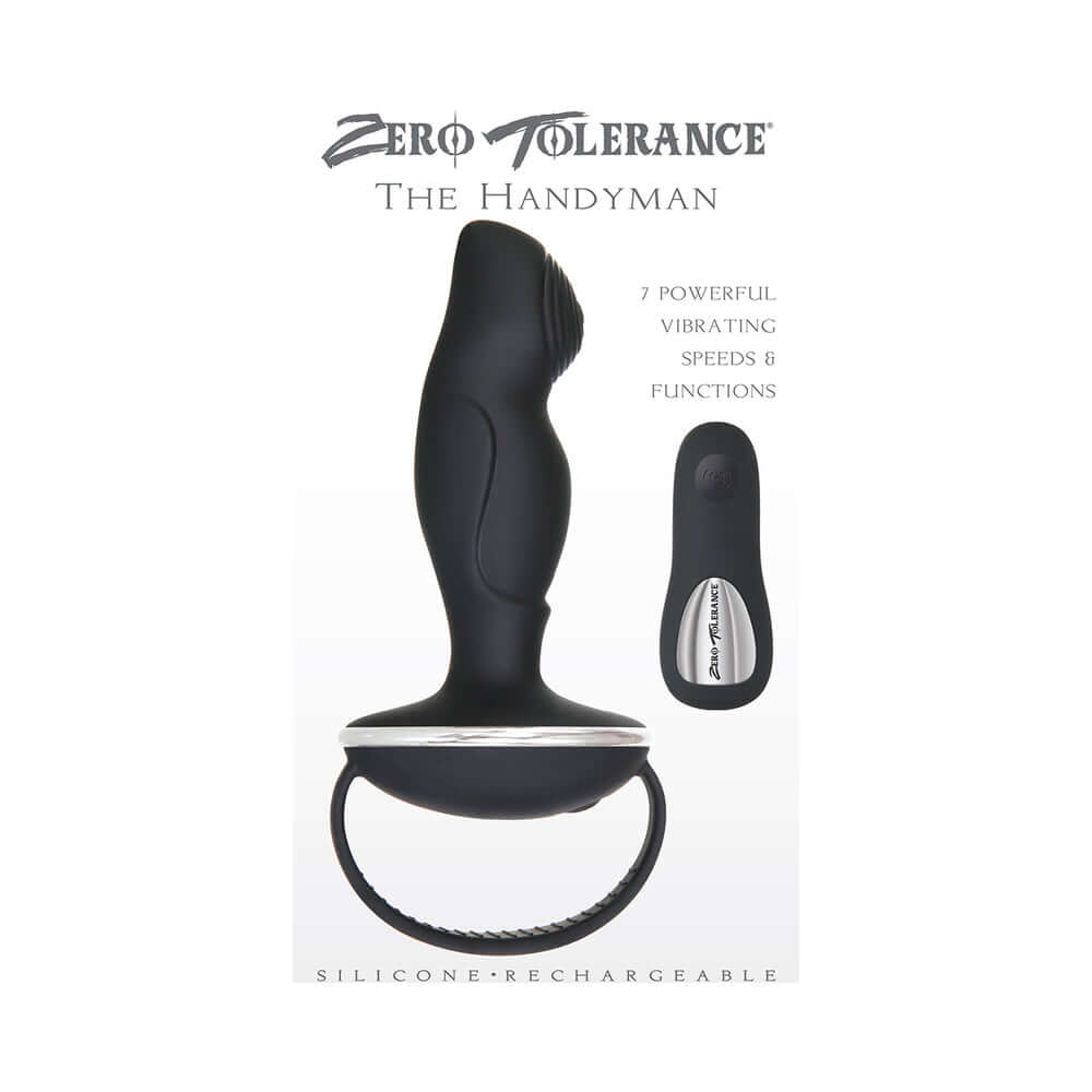 Zero Tolerance The Handyman Vibrating Prostate Massager with 7 powerful vibrating speeds and functions.