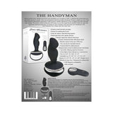 Zero Tolerance The Handyman Vibrating Prostate Massager packaging with product features and specifications.