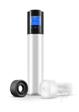 Enlarge Viking Rechargeable Penis Pump Black/Clear with LCD display and included sleeves.