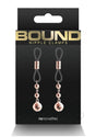 Bound Nipple Clamps D1 Rose Gold on packaging, featuring elegant design and adjustable pressure for intense sensations.