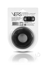 Vers Liquid Silicone Ball Stretcher Steel Motion Balls Black packaging showcasing its snug design and five steel motion balls.
