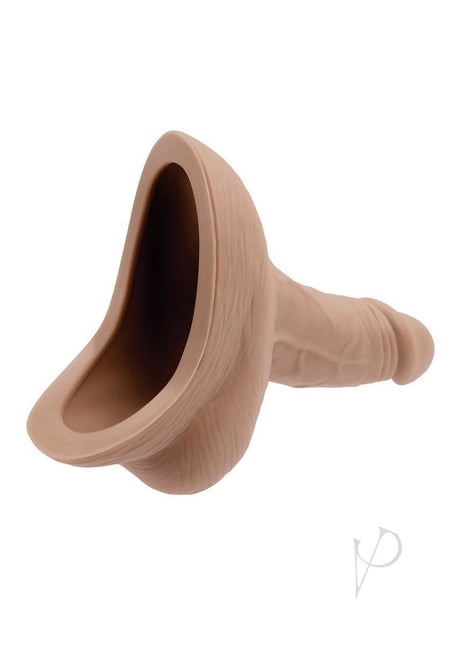 Gender X Silicone Realistic Stand To Pee Funnel Caramel with lifelike textures and easy-to-aim design.