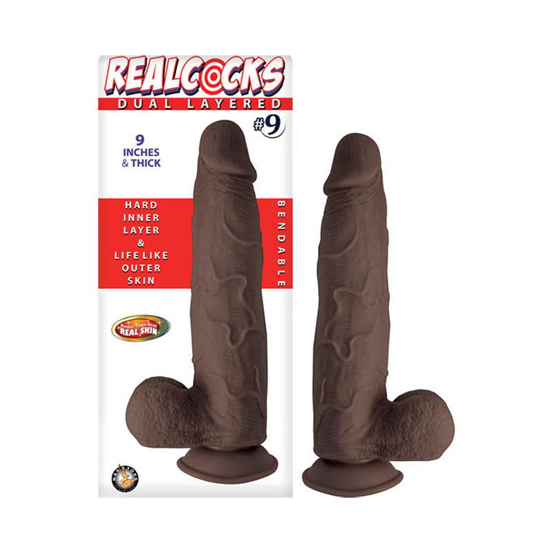Realcocks Dual Layered #9 9 inch Dark Brown