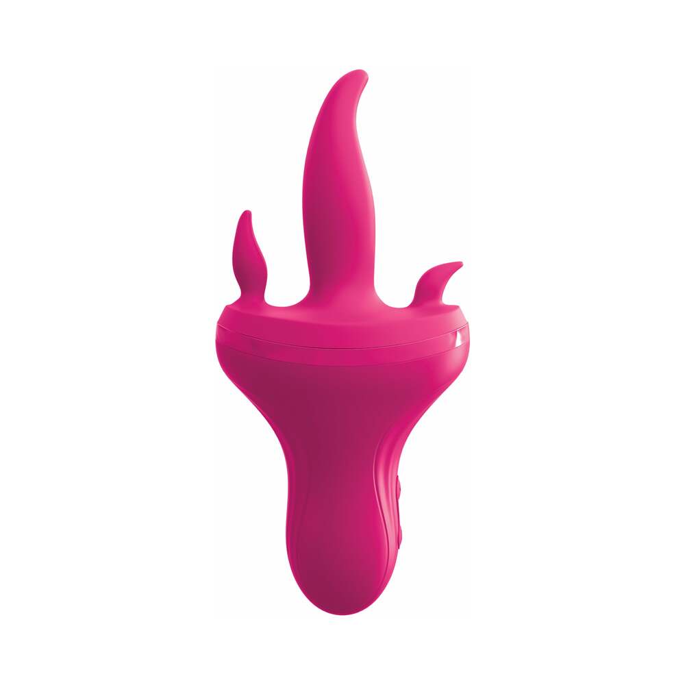 3Some Holey Trinity Triple Tongue Vibrator Rechargeable Silicone Red