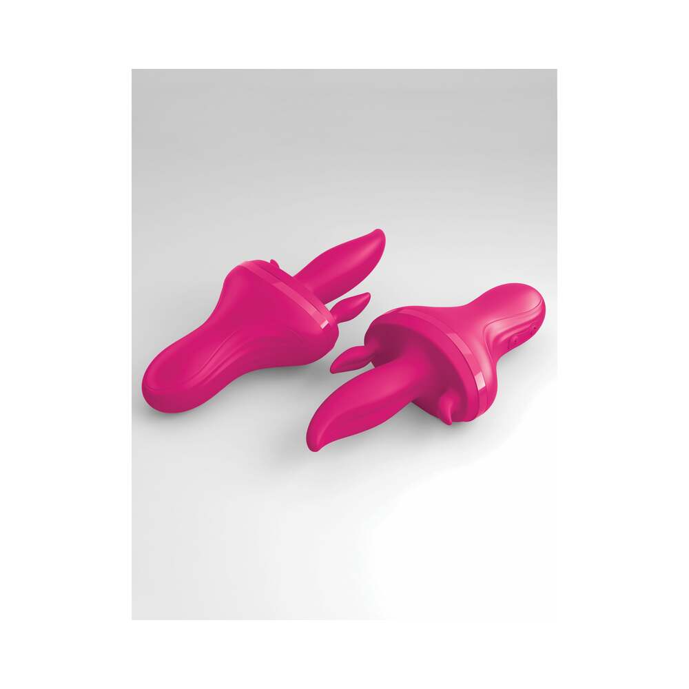 3Some Holey Trinity Triple Tongue Vibrator Rechargeable Silicone Red