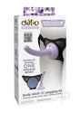 Dillio Platinum Body Dock SE Pegging Kit Lavender packaging featuring silicone dildo and universal harness system