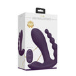 Kata Pulse Wave Double Penetration Vibrator Purple packaging featuring silicone design and remote control.