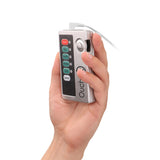 Shots Toys E-stim Urethral Sounding Set Small Silver handheld device for electro-stimulation and urethral sounding.