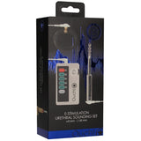 Shots Toys E-stim Urethral Sounding Set Small Silver packaging showcasing electro-stimulation features.