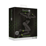 Ouch Bed Bindings Restraint Kit Glow In The Dark Green packaging featuring glow-in-the-dark restraints for adventurous couples.