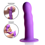 Squeeze-It Squeezable Wavy Dildo Purple