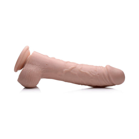 Loadz 7 inches Vibrating Squirting Dildo Light in a realistic design, showcasing its unique texture and shape.