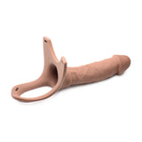 Size Matters Hollow Silicone Dildo Strap-On Beige