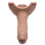 Size Matters Hollow Silicone Dildo Strap-On Beige