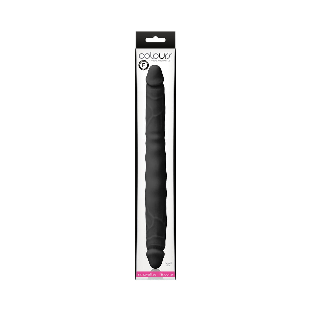 Colours Double Pleasure 12 inches Dual Ended Dildo Black