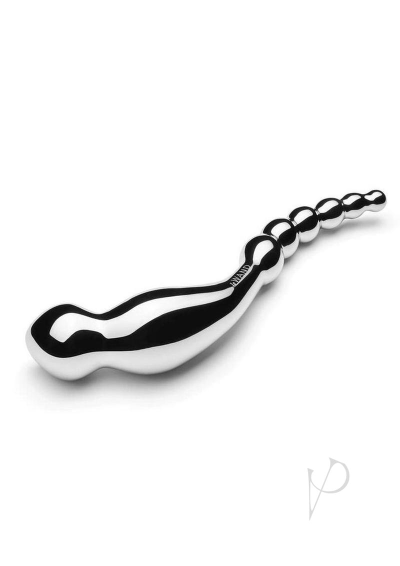 Le Wand Swerve Dual End Probe Stainless Steel for targeted G-spot or prostate stimulation.