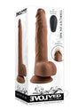 Thrust In Me Silicone Thrusting Realistic Dong Chocolate packaging with realistic design and remote control features.