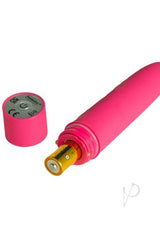 Eezy Pleezy Classic Vibrator 5.5 inch Pink showing battery compartment and sleek design.