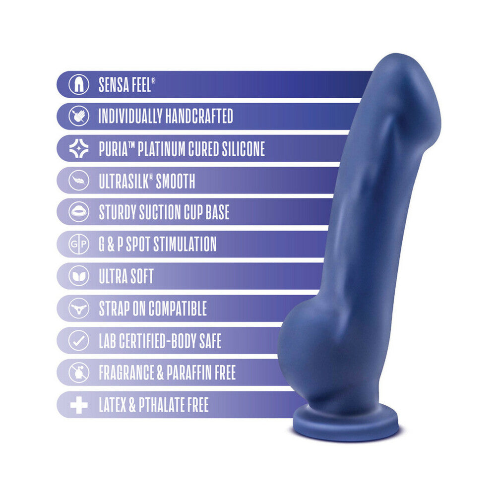 Avant D8 Ergo 7.5 inches Dual Density Silicone Dildo Indigo