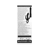 Evolved Trifecta Rechargeable Dual Entry Triple Stimulation Silicone Rabbit Vibrator Black