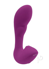 Playboy Arch Silicone G-Spot Vibrator Purple with flexible, curved design for deep G-spot stimulation.