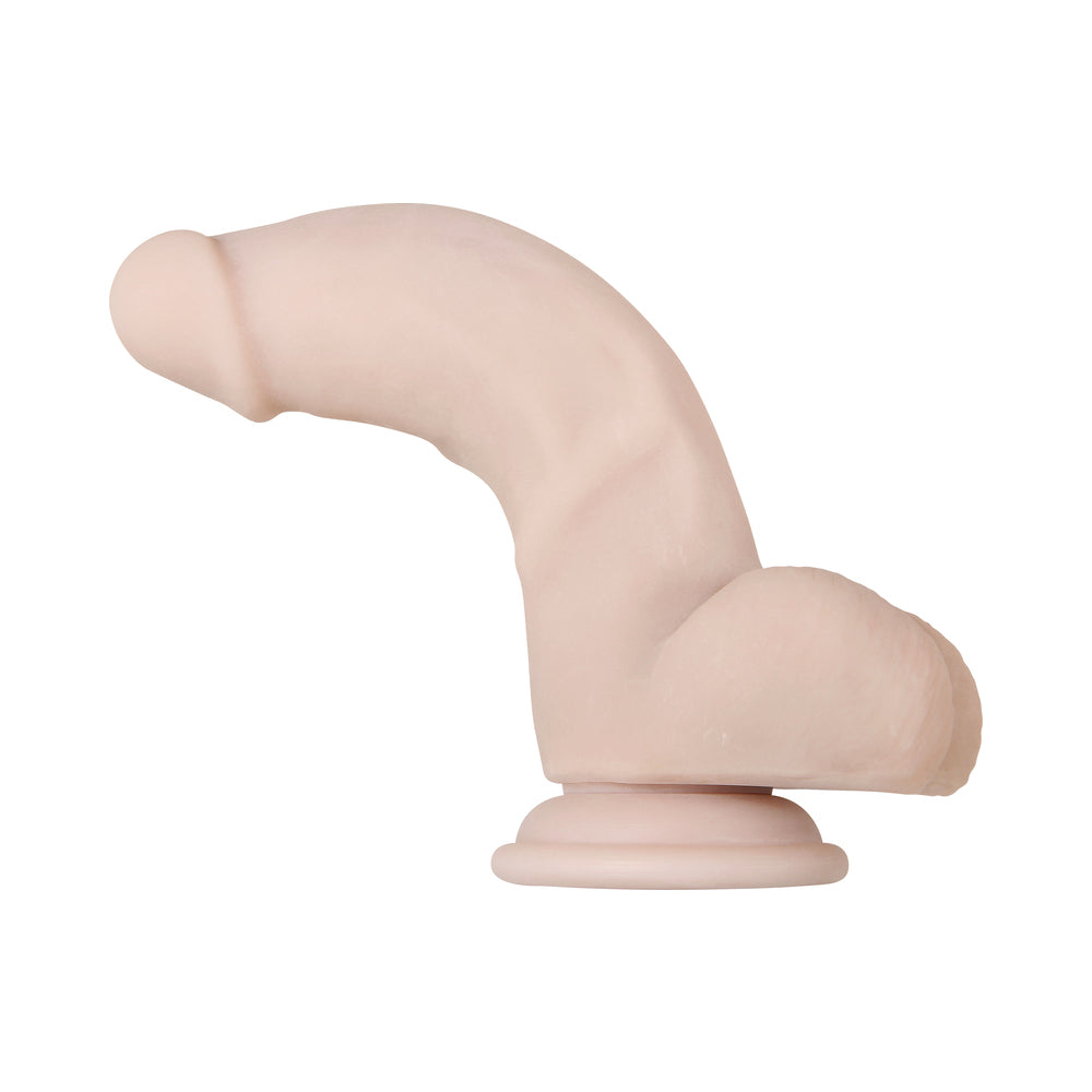 Evolved Real Supple Poseable 7 inches Realistic Dildo With Balls Beige