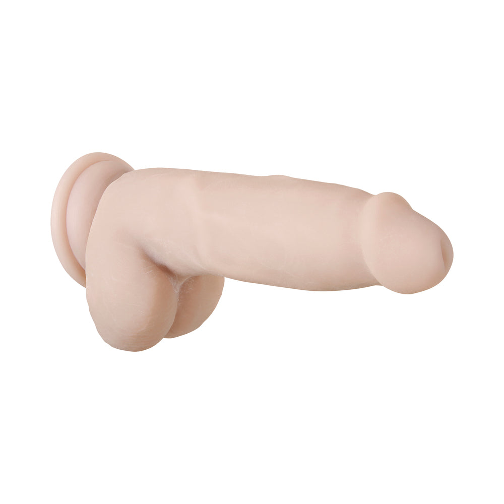 Evolved Real Supple Poseable 7 inches Realistic Dildo With Balls Beige