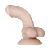 Evolved Real Supple Poseable 6 inches Realistic Silicone Dildo With Balls Beige