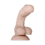 Evolved Real Supple Poseable 6 inches Realistic Silicone Dildo With Balls Beige