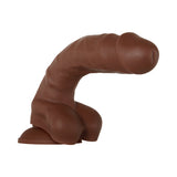 Evolved Real Supple Poseable 8.25 inches Realistic Silicone Dildo With Balls Brown