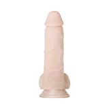 Evolved Real Supple Girthy Poseable 8.5 inches Realistic Dildo With Balls Beige