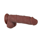 Evolved Real Supple Girthy Poseable 8.5 inches Realistic Dildo With Balls Brown