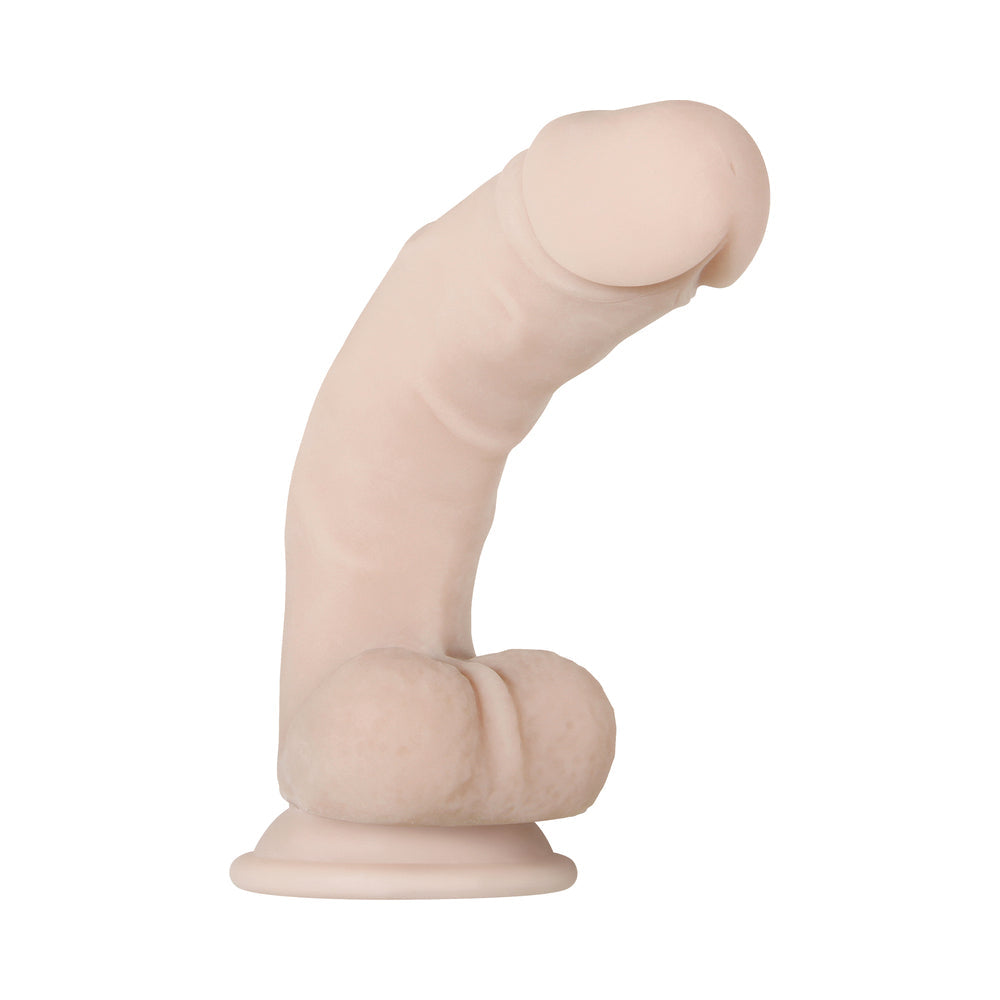 Evolved Real Supple Poseable 9.5 inches Realistic Dildo With Balls Beige