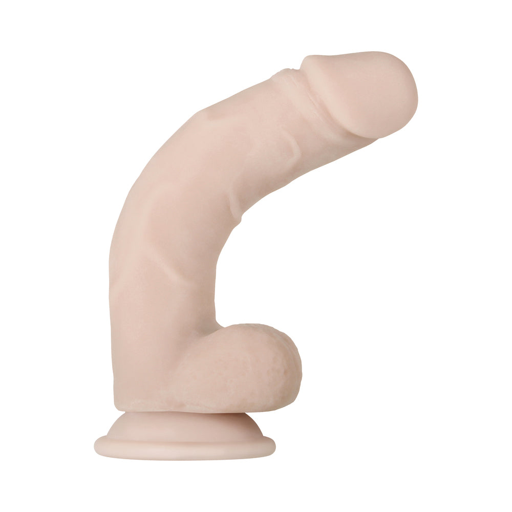 Evolved Real Supple Poseable 9.5 inches Realistic Dildo With Balls Beige