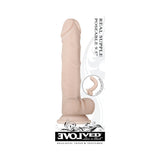 Evolved Real Supple Poseable 9.5 inches Realistic Dildo With Balls Beige