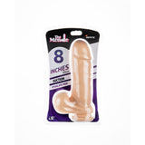 Si Novelties 8 Inch Thick Cock & Balls Suction Cup Flesh