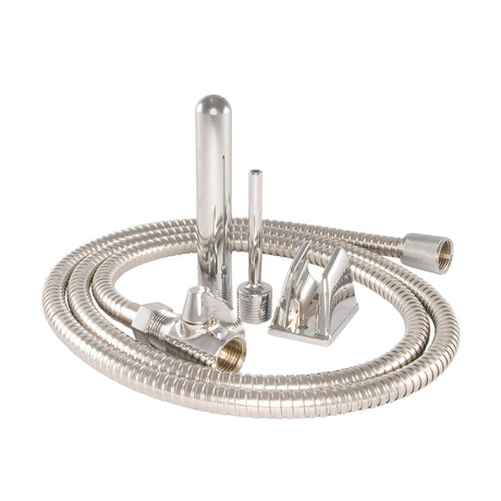 Si Novelties Stainless Steel Shower Bidet Douche accessories including hose and attachments.