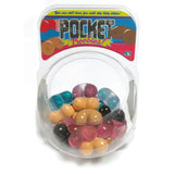 Si Novelties Pocket Boobies 30 Count Fishbowl Display featuring colorful novelty items in a clear bowl.