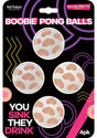 Boobie Beer Pong Balls 4 Per Pack for fun party games and bachelorette celebrations, featuring playful designs.